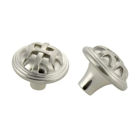 Crown 1-1/4" Braided Cabinet Knob Satin Nickel Finish CHK82115SN